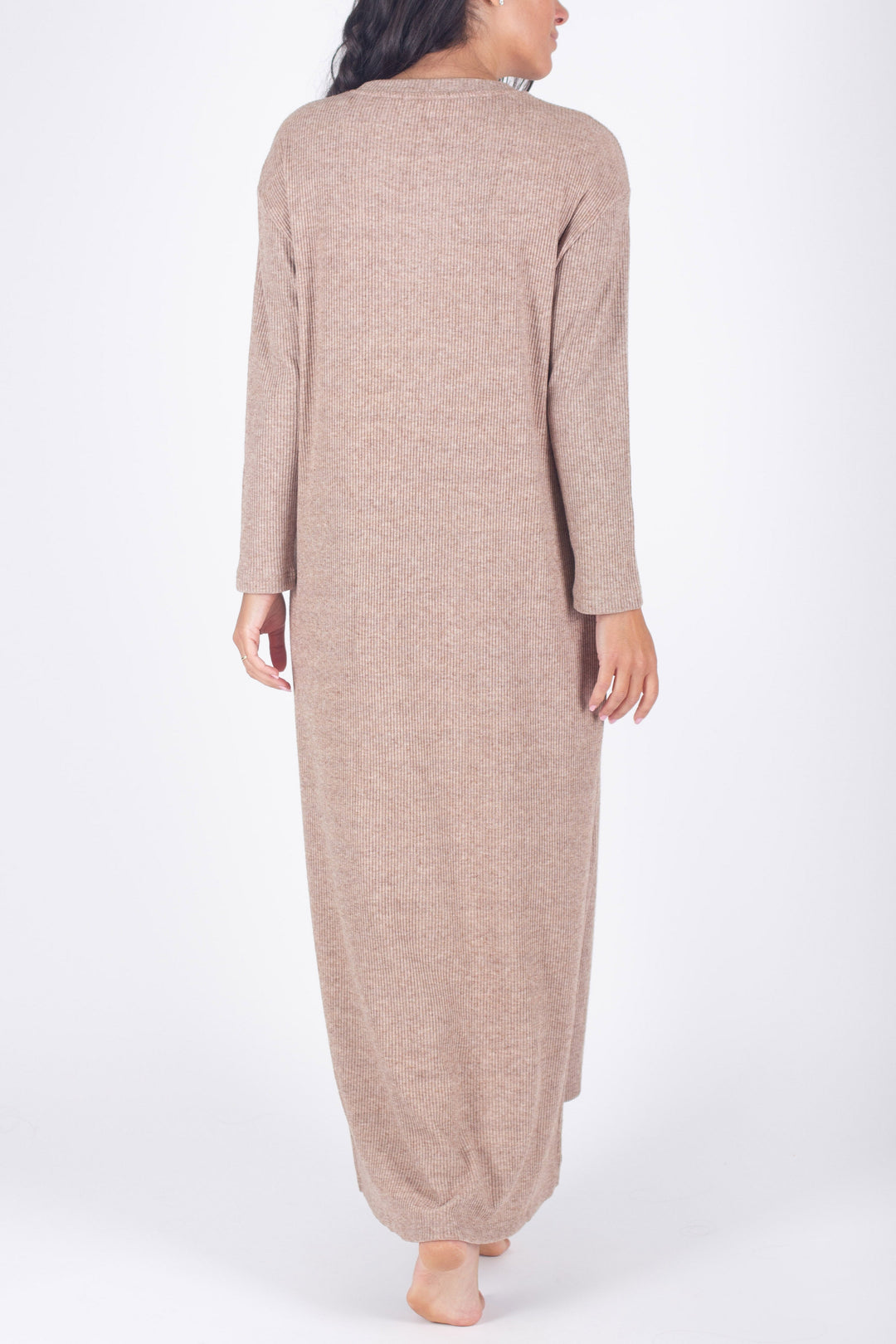 REESE Long Sleeve Dress in Brown