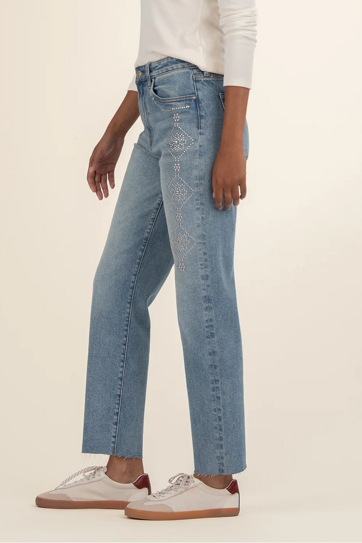 KUT DENIM | Fay High Rise Ankle Straight Leg