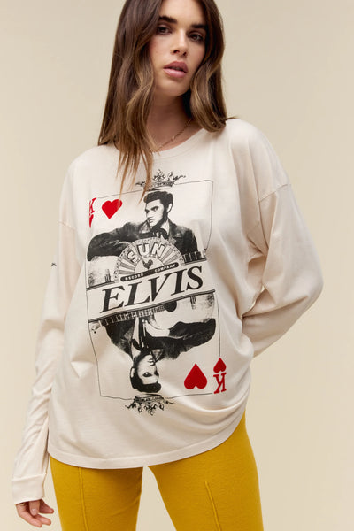 DAYDREAMER: SUN RECORDS X ELVIS KING OF HEARTS LONG SLEEVE IN DIRTY WHITE