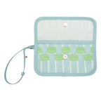 Blue Lattice Oversized Tote with Wallet
