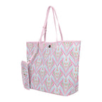 Petals & Plumes Oversized Tote Bag with Wallet