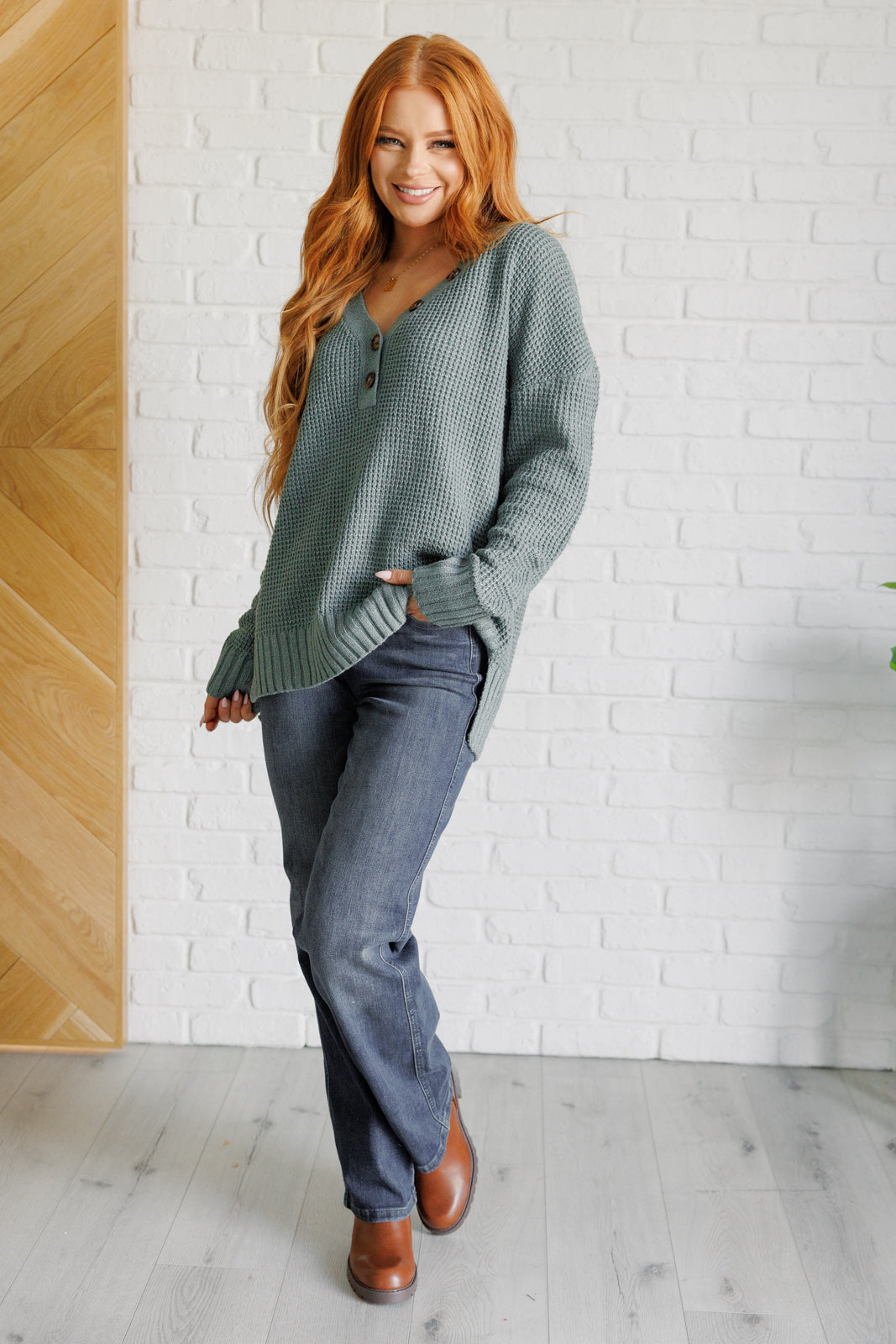 Scenic Drive Sweater in Sage