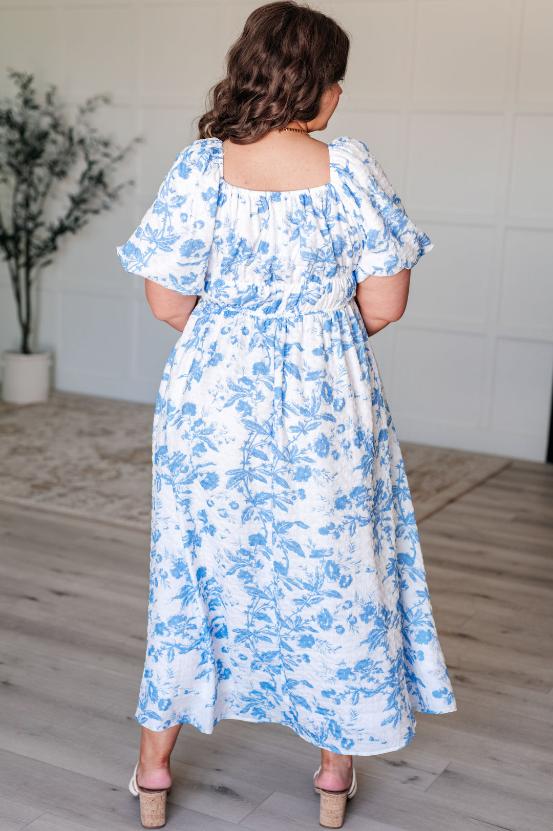 Love Affair Floral Dress in Blue