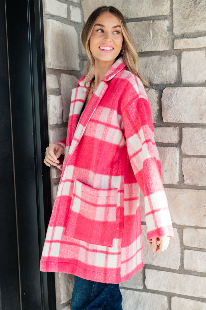 Prettiest in Pink Plaid Coat