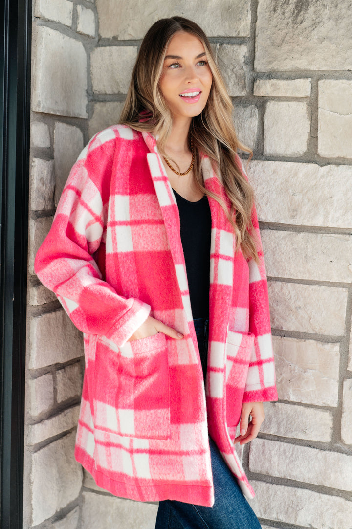 Prettiest in Pink Plaid Coat