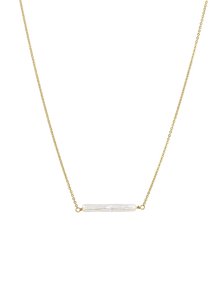 James Michelle: Pearl Bar Necklace