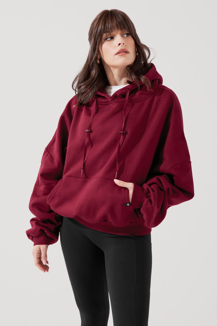 Pullover Cloud Hoodie in Crimson