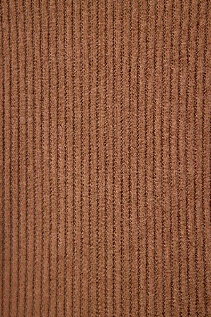 P.J. Salvage | 3-Piece Luxe Ribbed Brown PJ Set in Brown