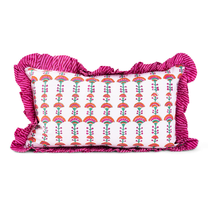 Eugenie Ruffle Lumbar Pillow