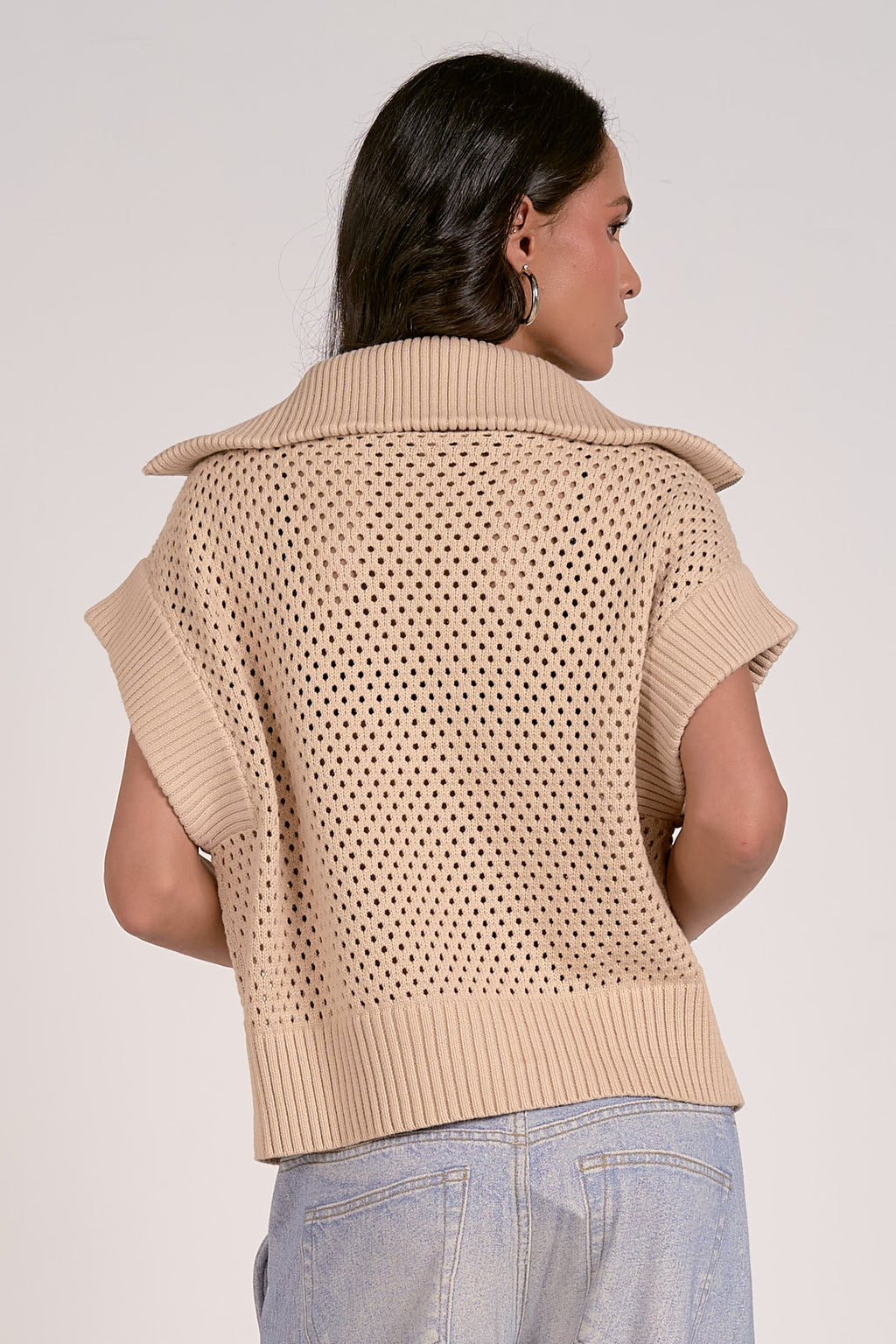Allie Zip Up Sweater Vest