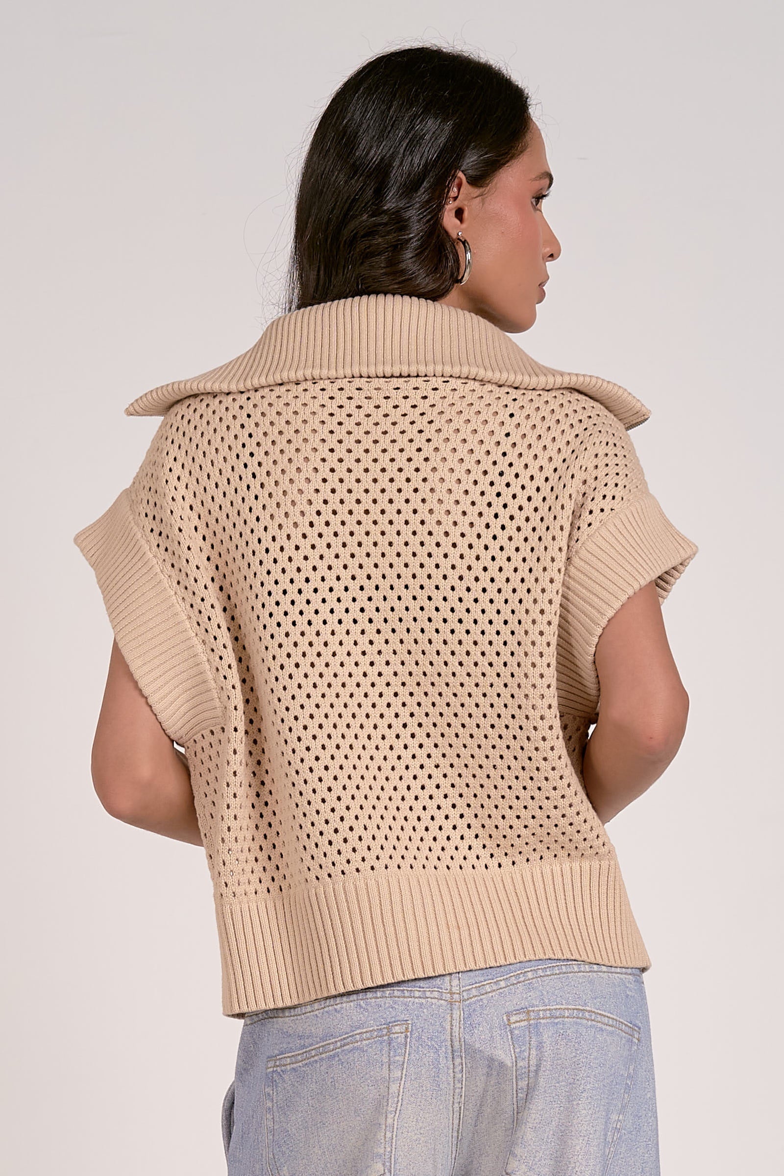 Allie Zip Up Sweater Vest