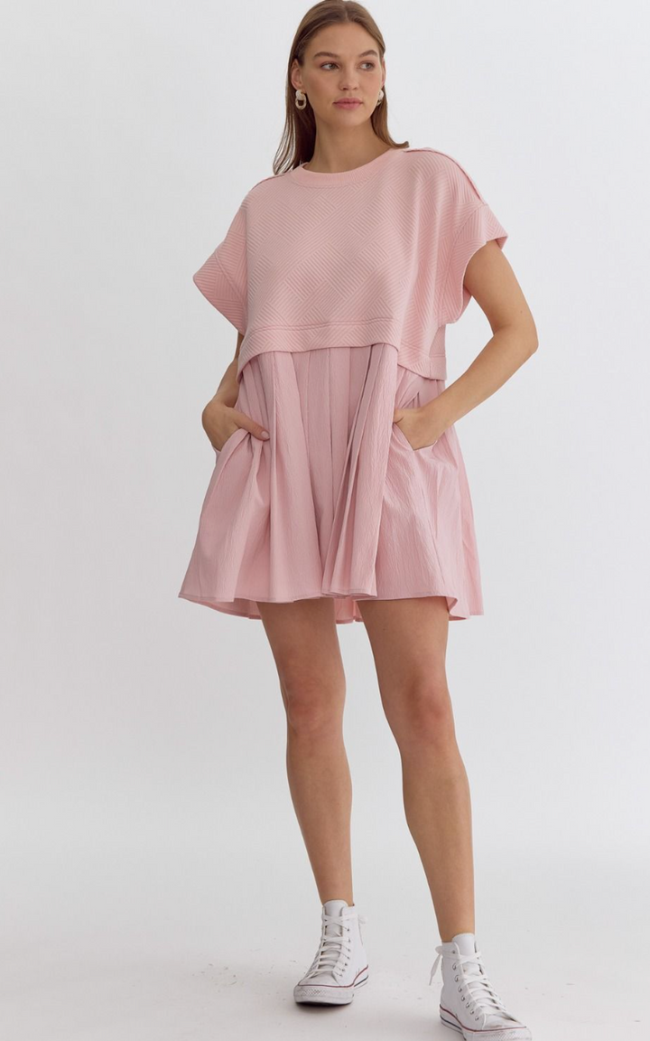 LOVE YOU MEAN IT TEXTURED DRESS