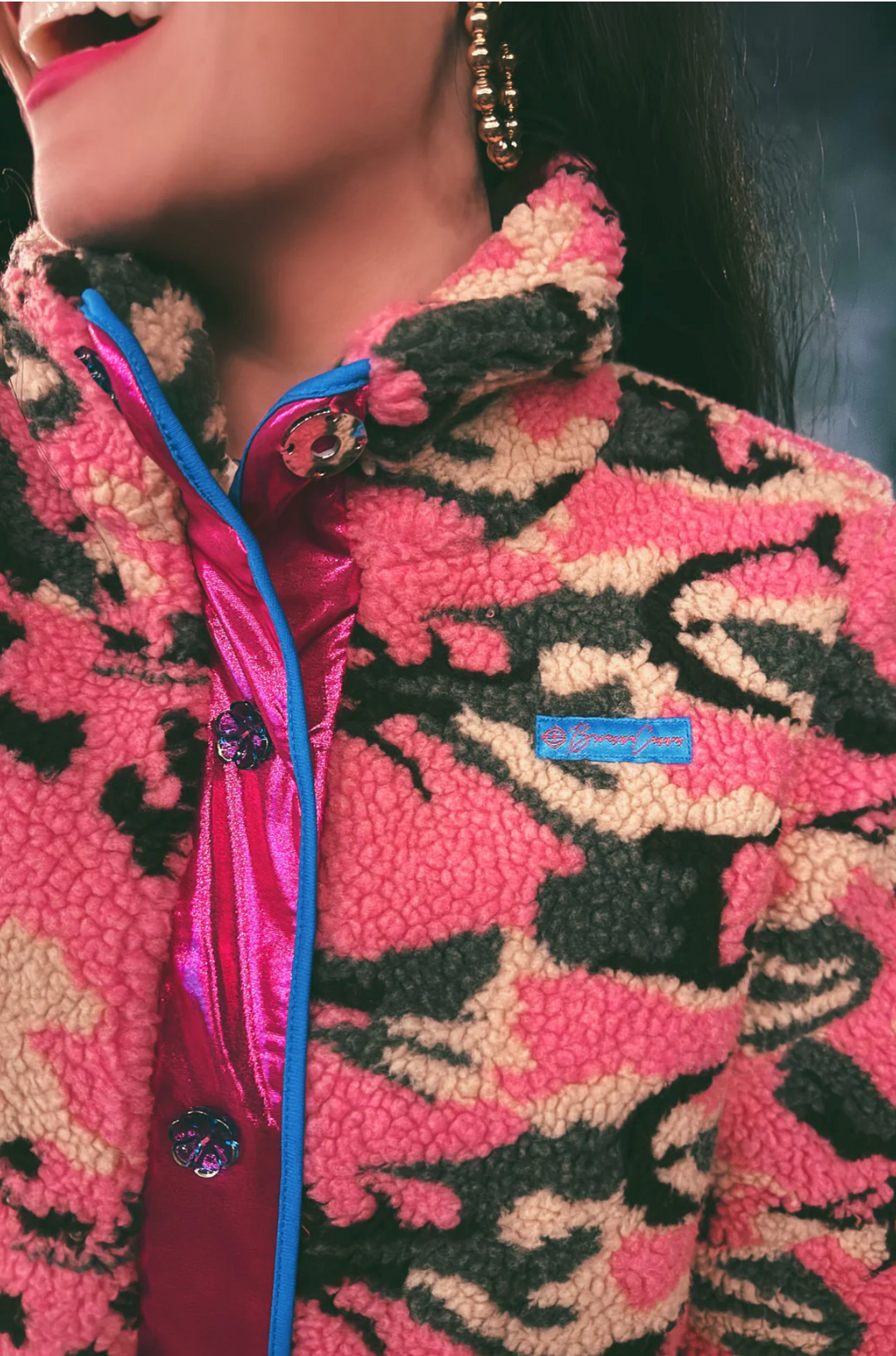 BRIANNA CANNON | PINK CAMO PILE FLEECE JACKET