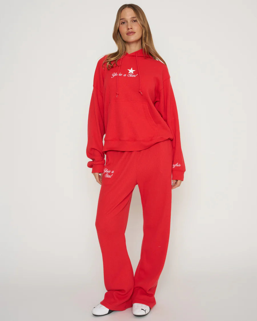 You Are A Star Waffle Wide Leg Sweatpants