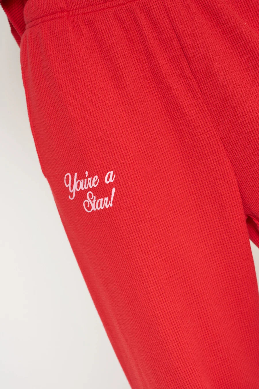 THE MAYFAIR GROUP | You Are A Star Waffle Wide Leg Sweatpants