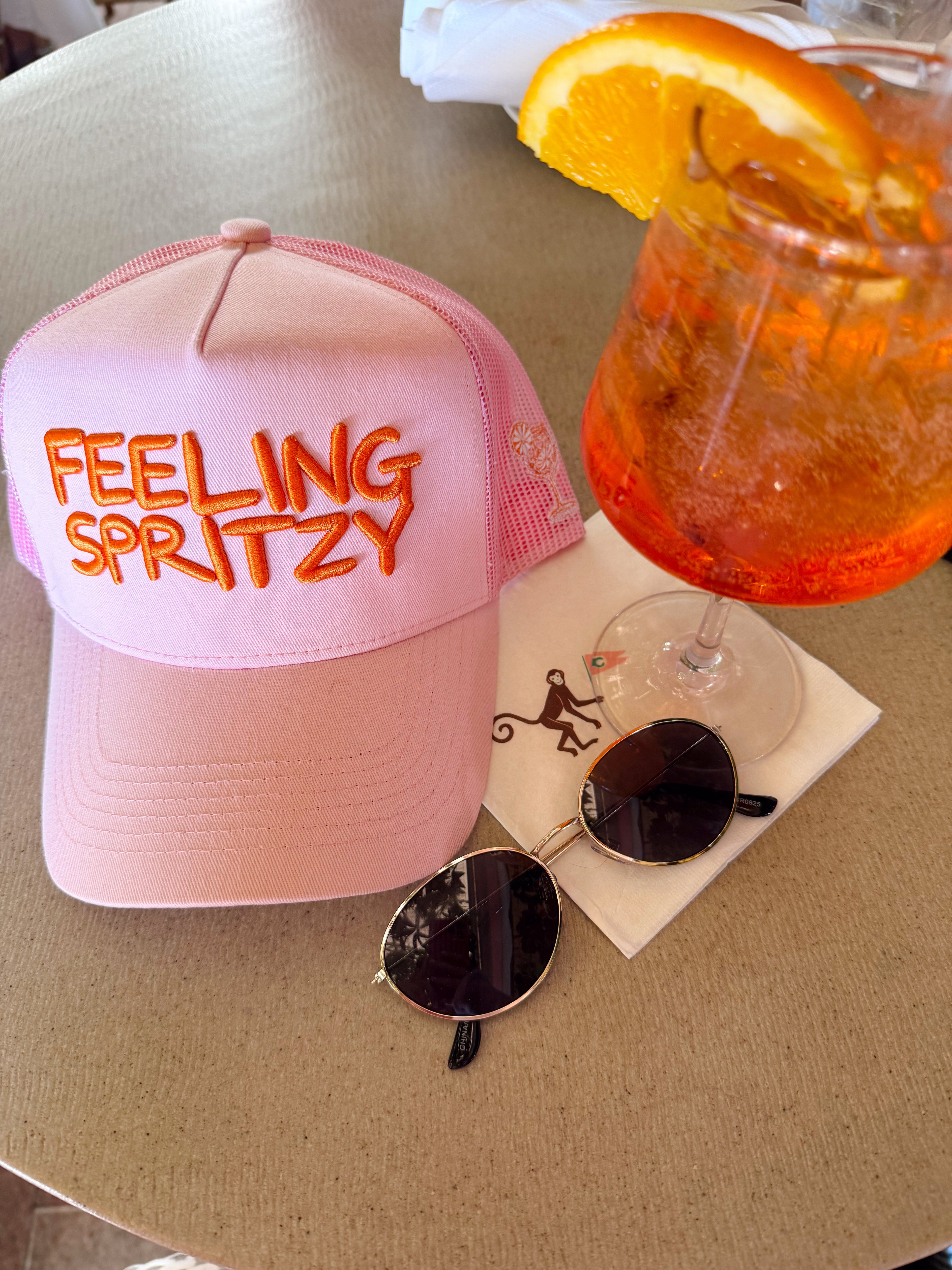 Feeling Spritzy Pink Vintage Trucker Hat