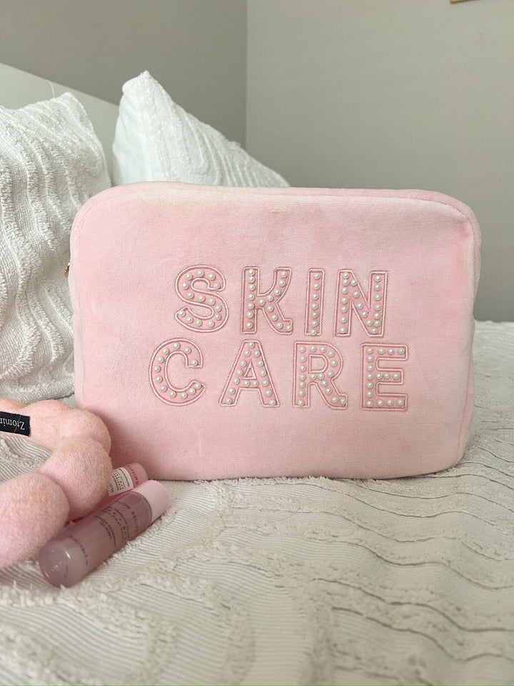 Skincare Pink Terry XL Cloth Bag