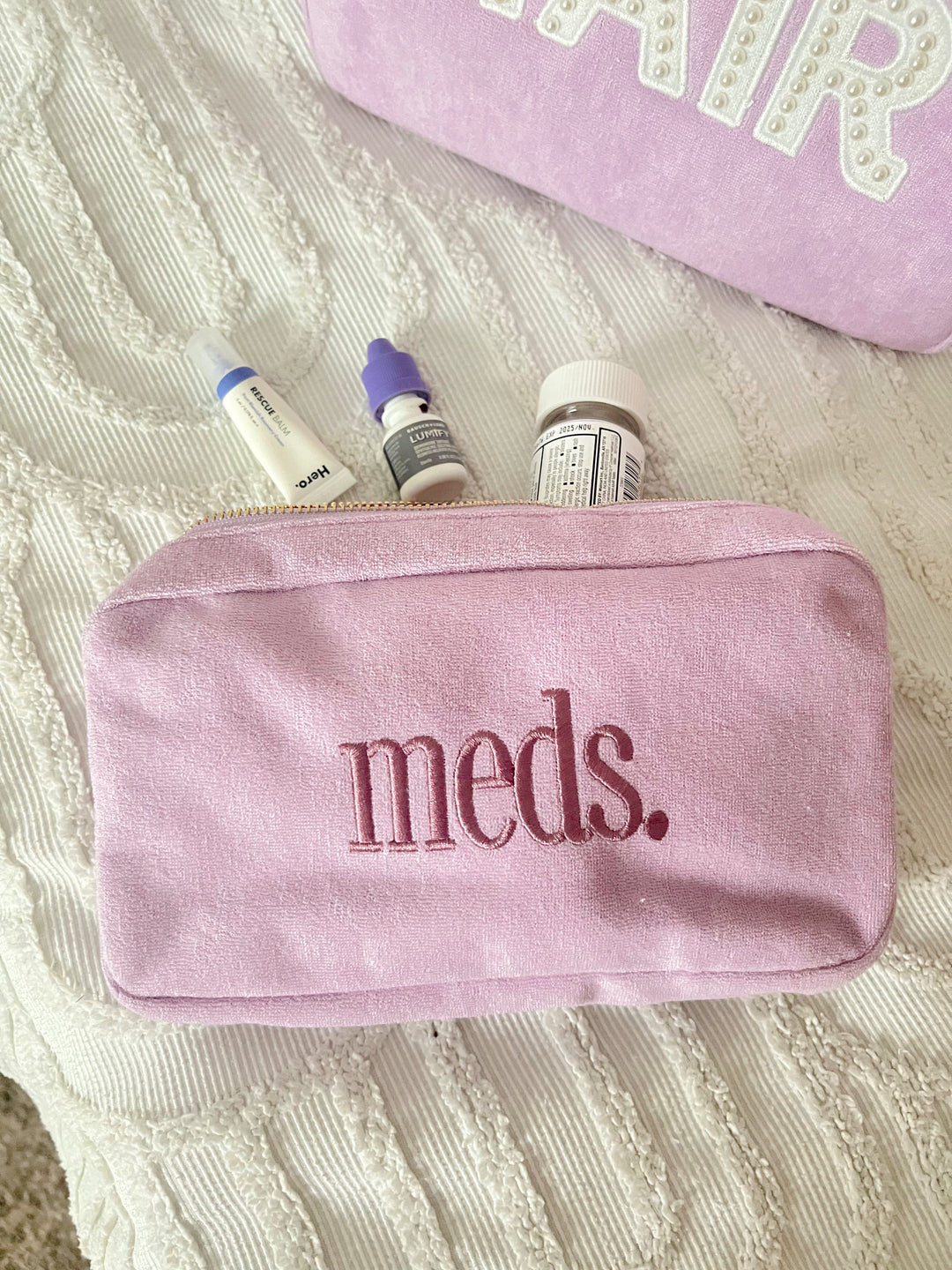 Meds Lilac Terry Cloth Medium Bag