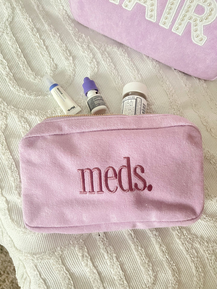 Meds Lilac Terry Cloth Medium Bag