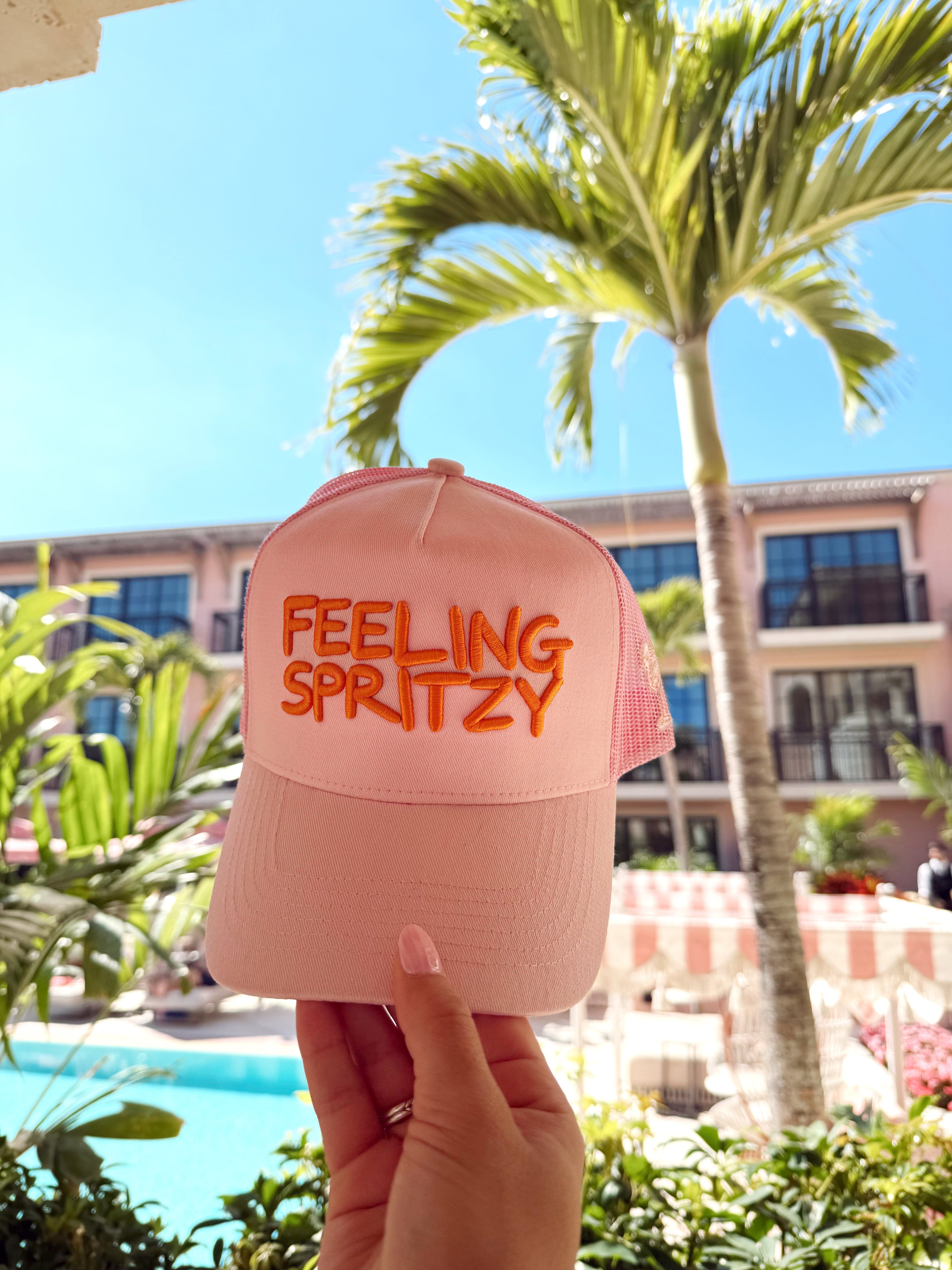 Feeling Spritzy Pink Vintage Trucker Hat