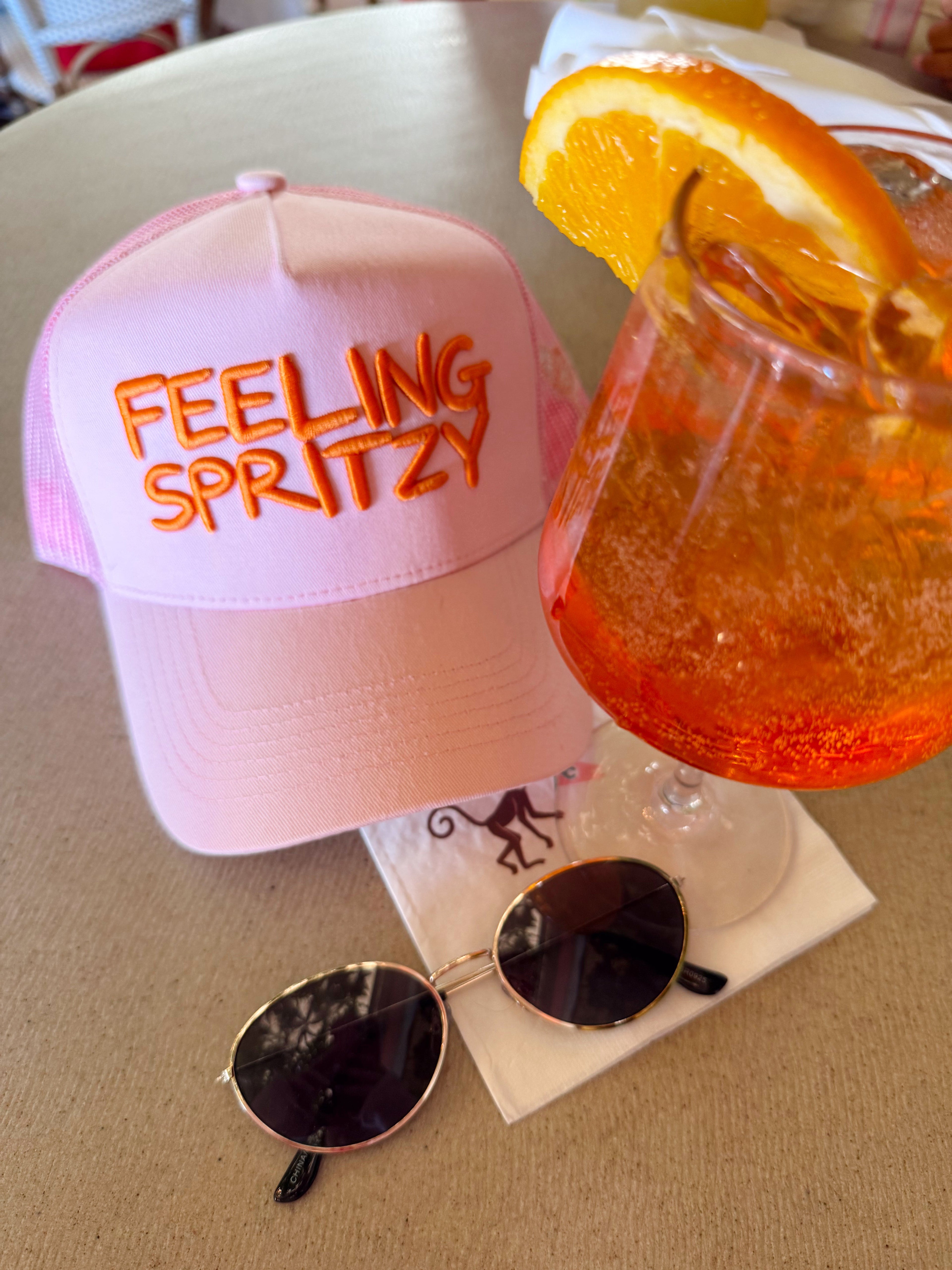 Feeling Spritzy Pink Vintage Trucker Hat