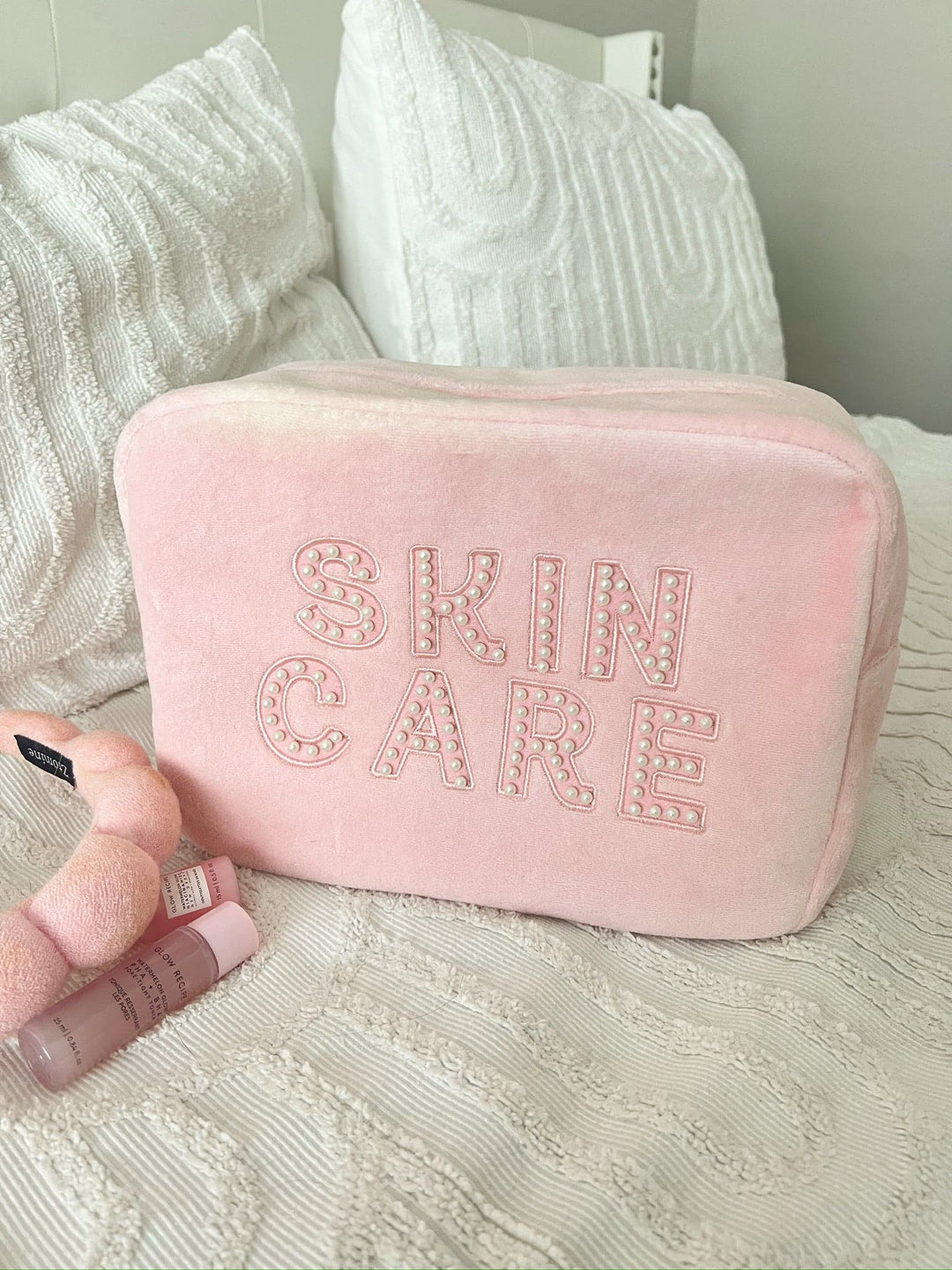 Skincare Pink Terry XL Cloth Bag