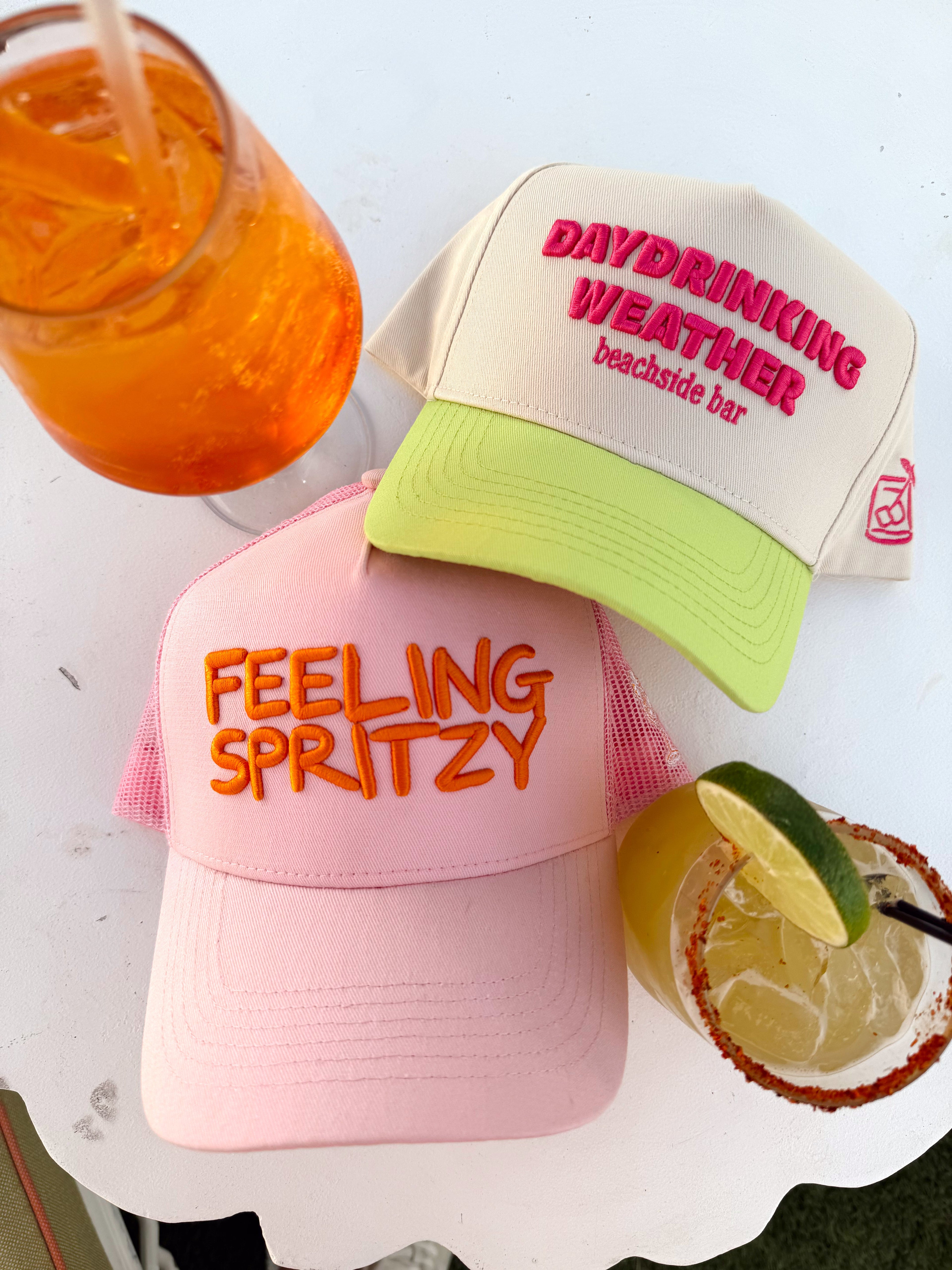 Feeling Spritzy Pink Vintage Trucker Hat