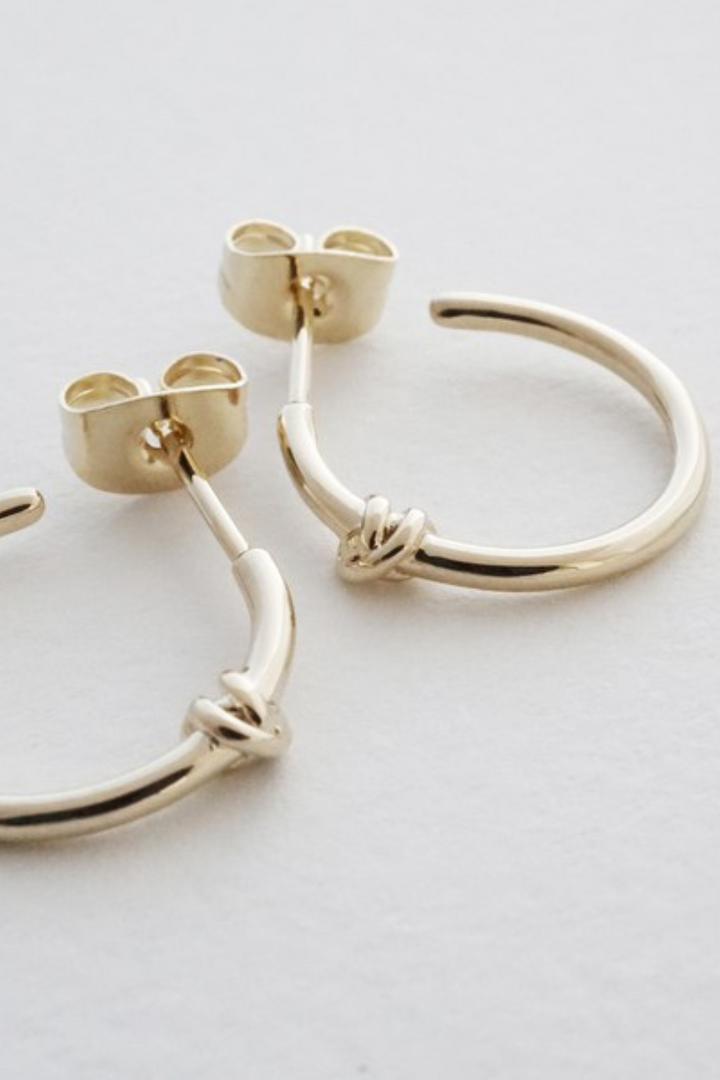 Dainty Knotted Hoops