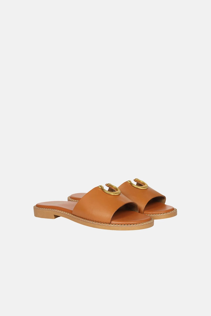 VIVI BLU | NALA SANDALS – COGNAC LEATHER
