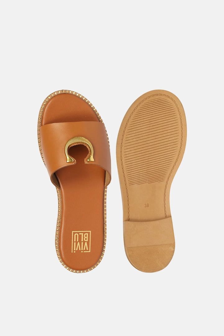 VIVI BLU | NALA SANDALS – COGNAC LEATHER