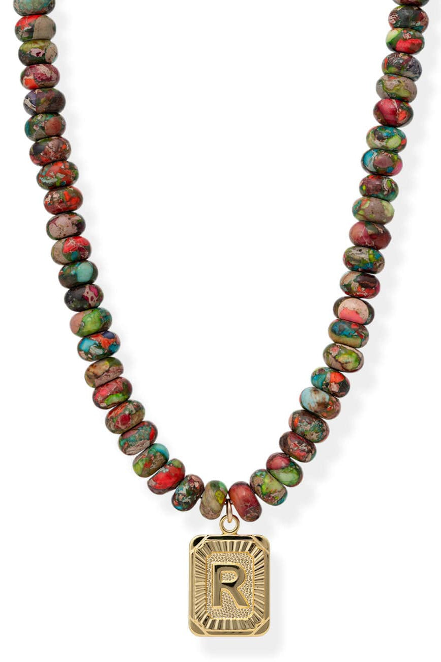 BRACHA | WATERCOLOR INITIAL NECKLACE