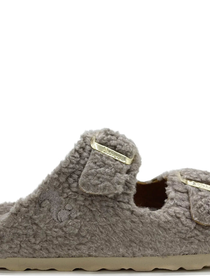 thies 185: Eco Teddy Sandal in Taupe