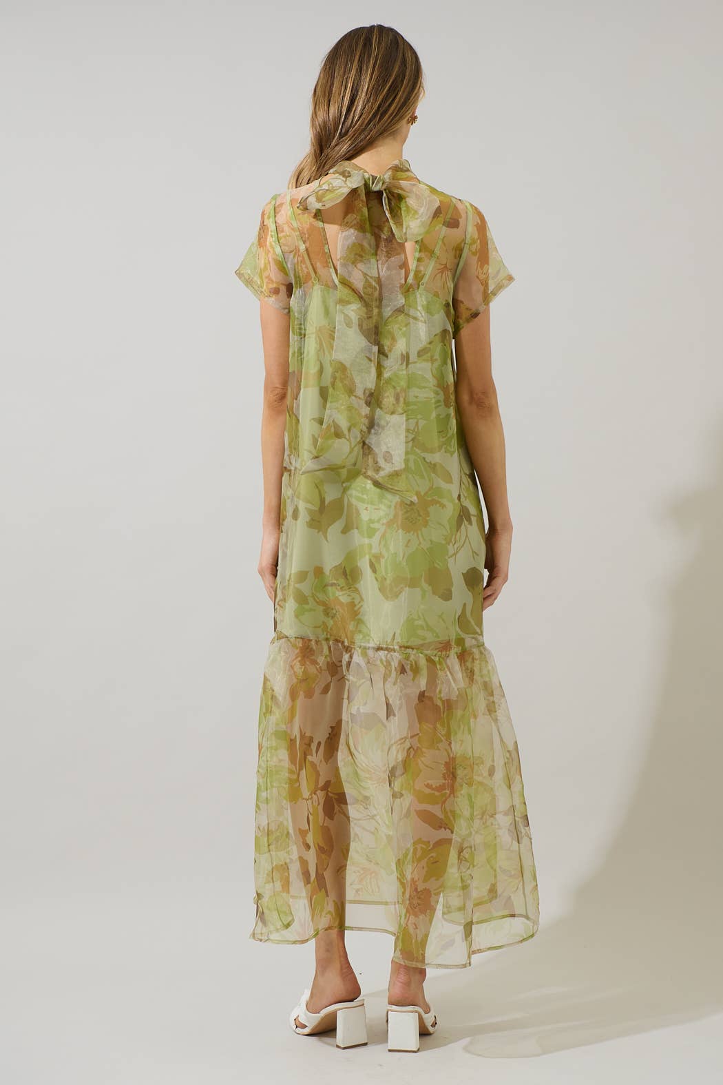 Ellery Floral Dime Organza Maxi Dress