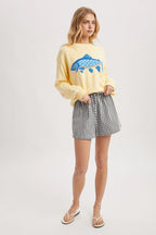 The Americana Stripe Drawstring Shorts