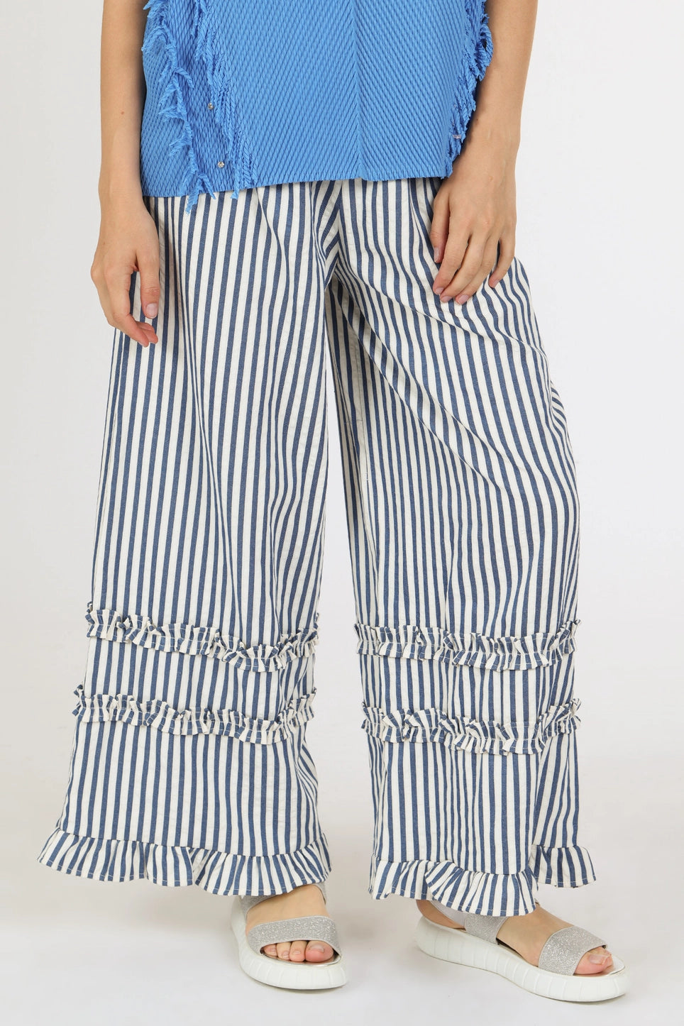Seabreeze Stripe Ruffle Pant