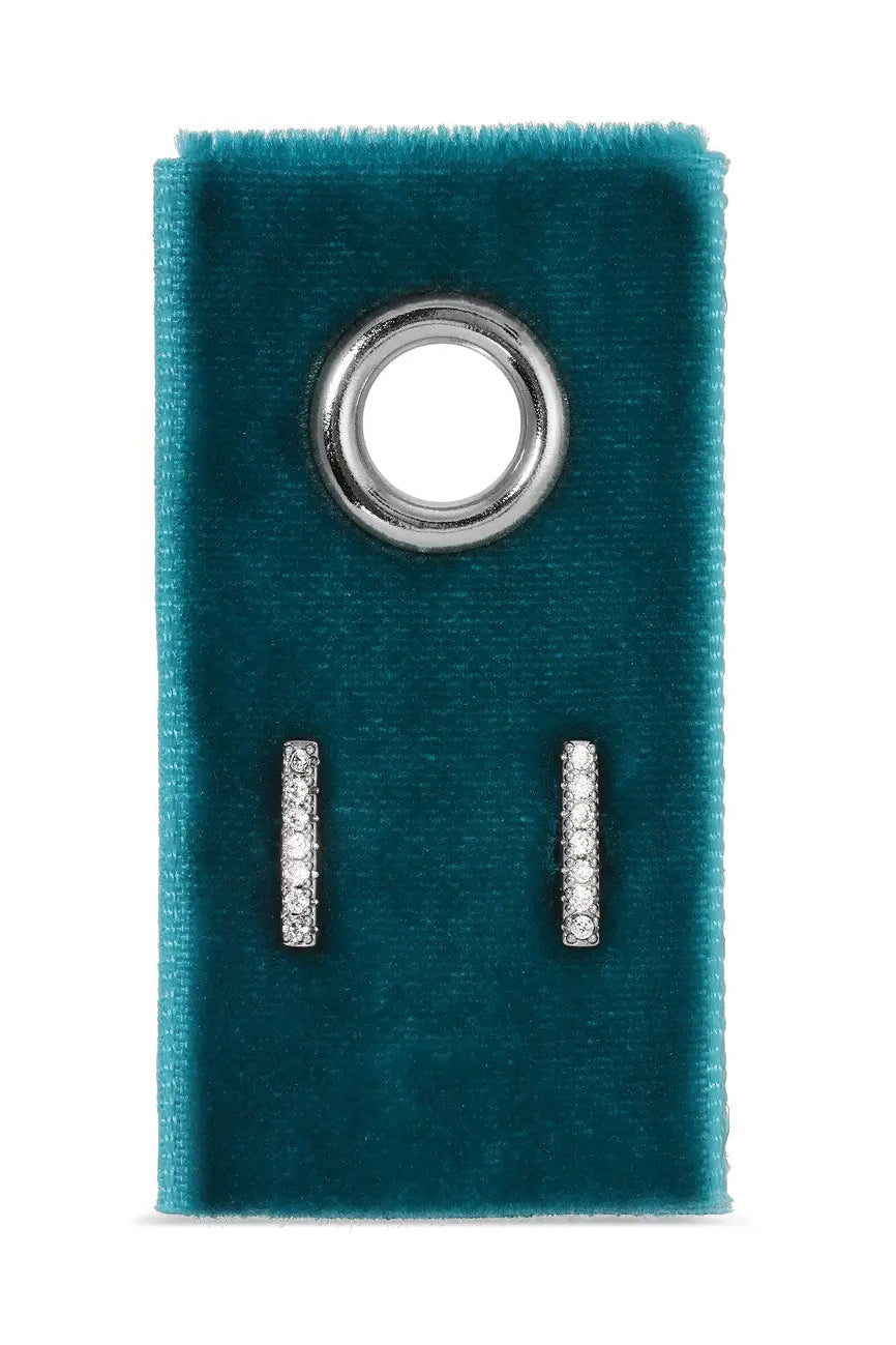 Pave Bar Stud Earrings