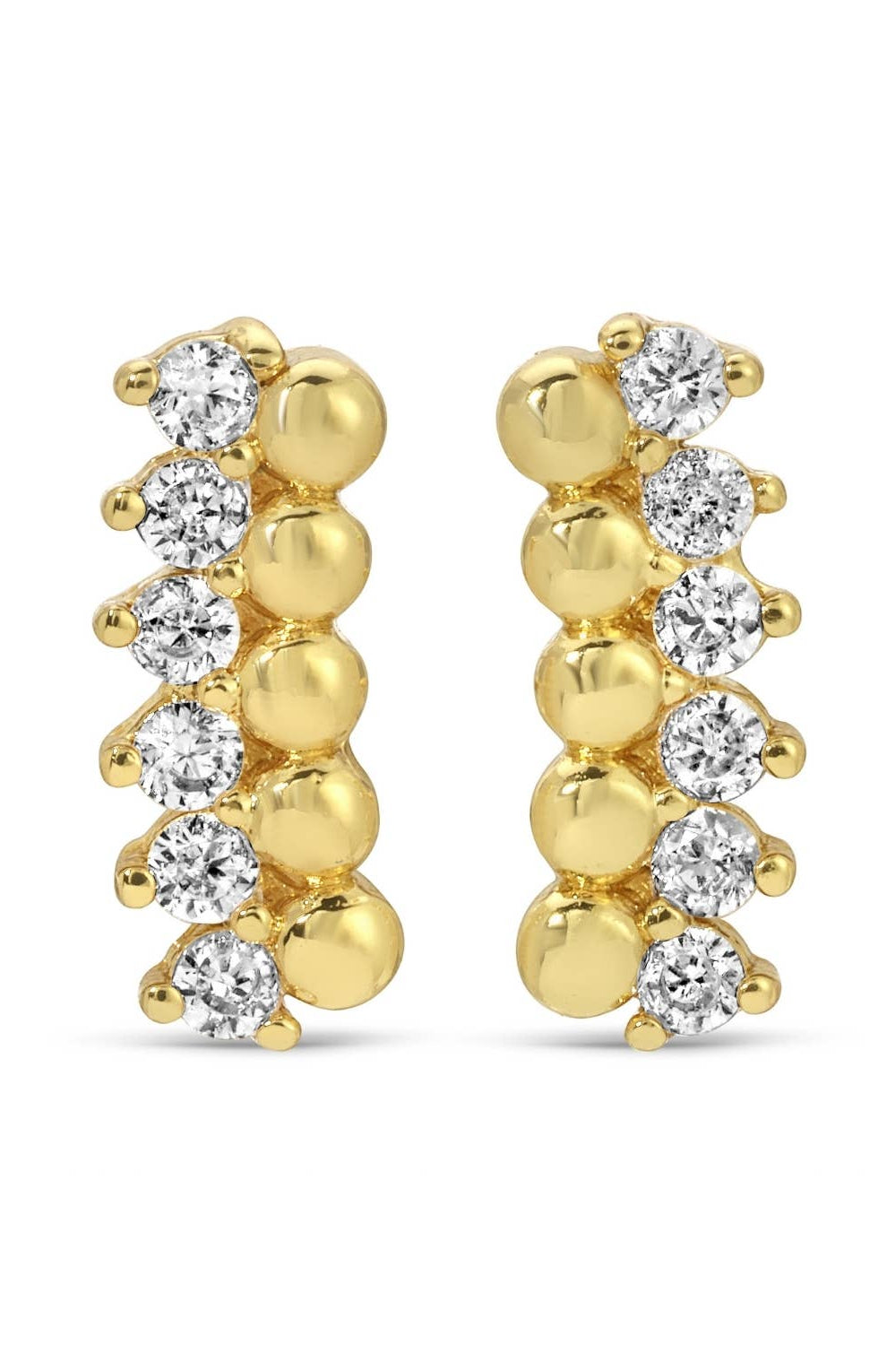 Delicate Dots CZ Stud Earrings