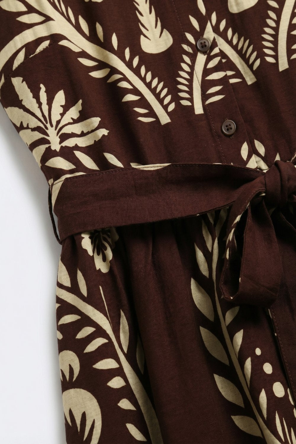Cocoa Palm Belted Maxi Dress
