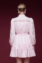 Ballet Pink Broderie Anglaise Shirtdress