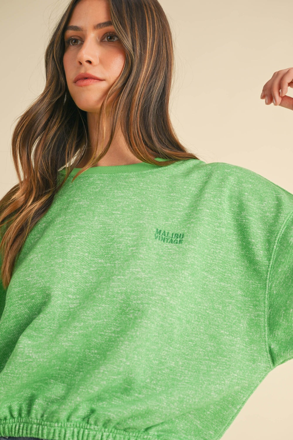 Malibu Vintage Sweatshirt - Apple Green