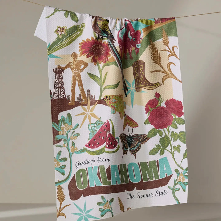 GEOMETRY | Greetings from Oklahoma Tea Towel