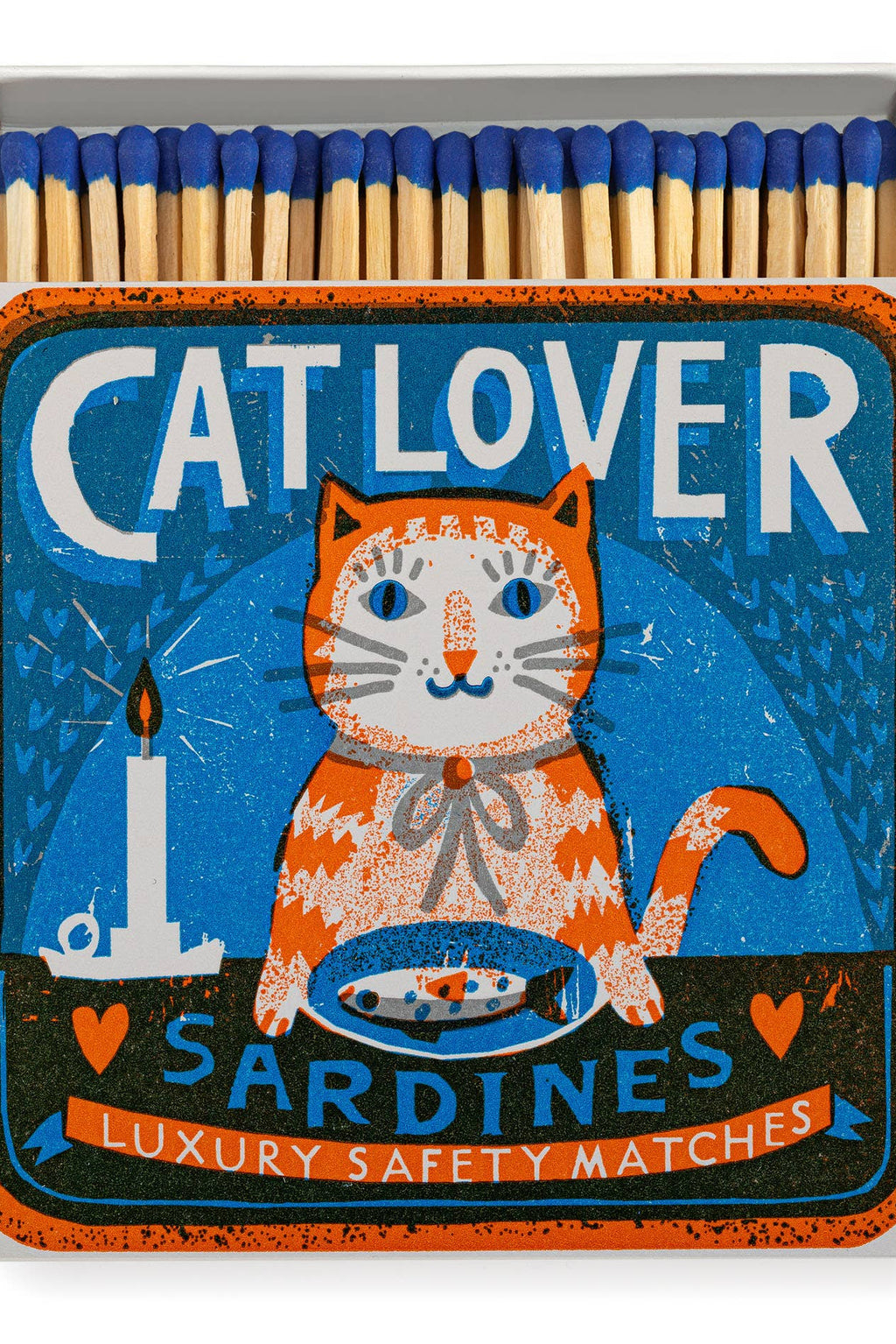 Cat Lover Sardines Square Safety Matches