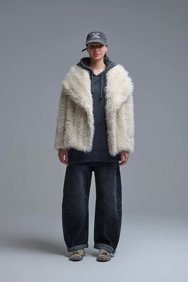 The Cozy Cream Faux Fur Jacket