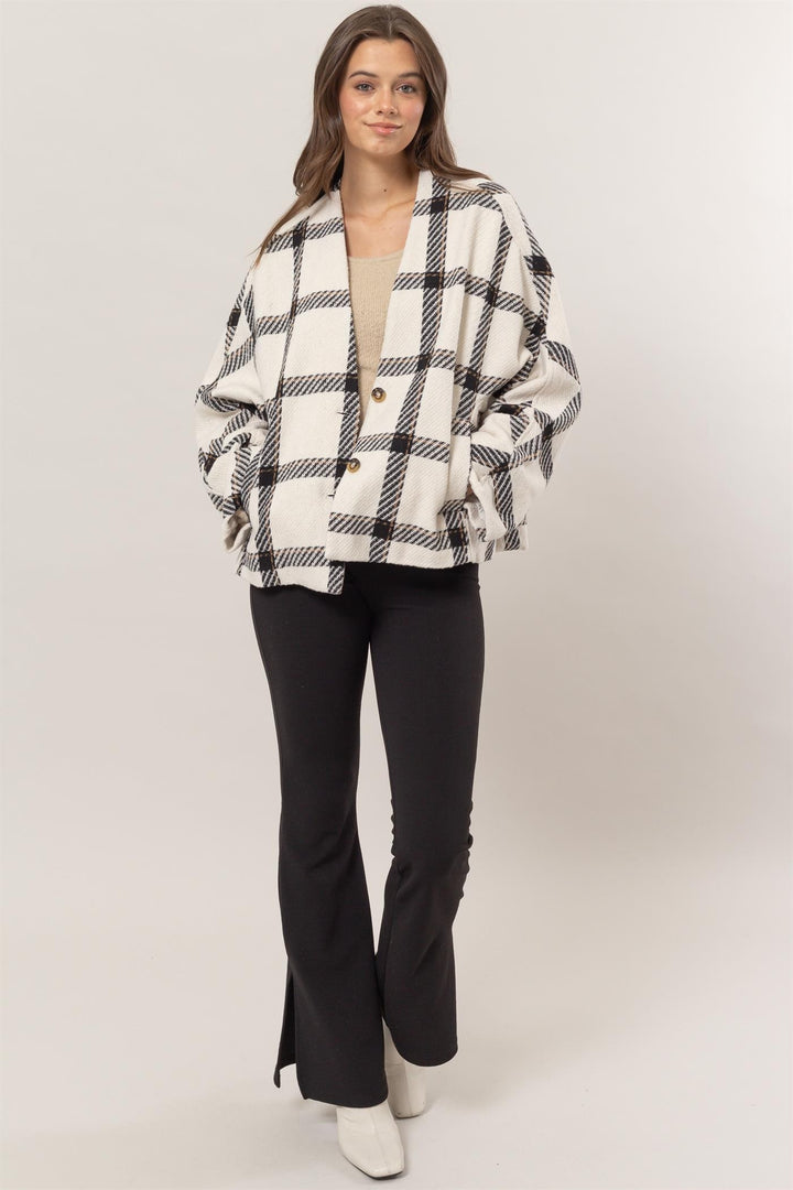 Harrison Plaid Jacket with Side Slit Pockets