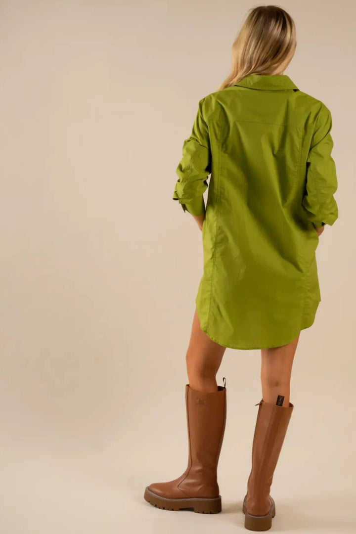 CARE TUCKER: Preslie Poplin Shirt Dress