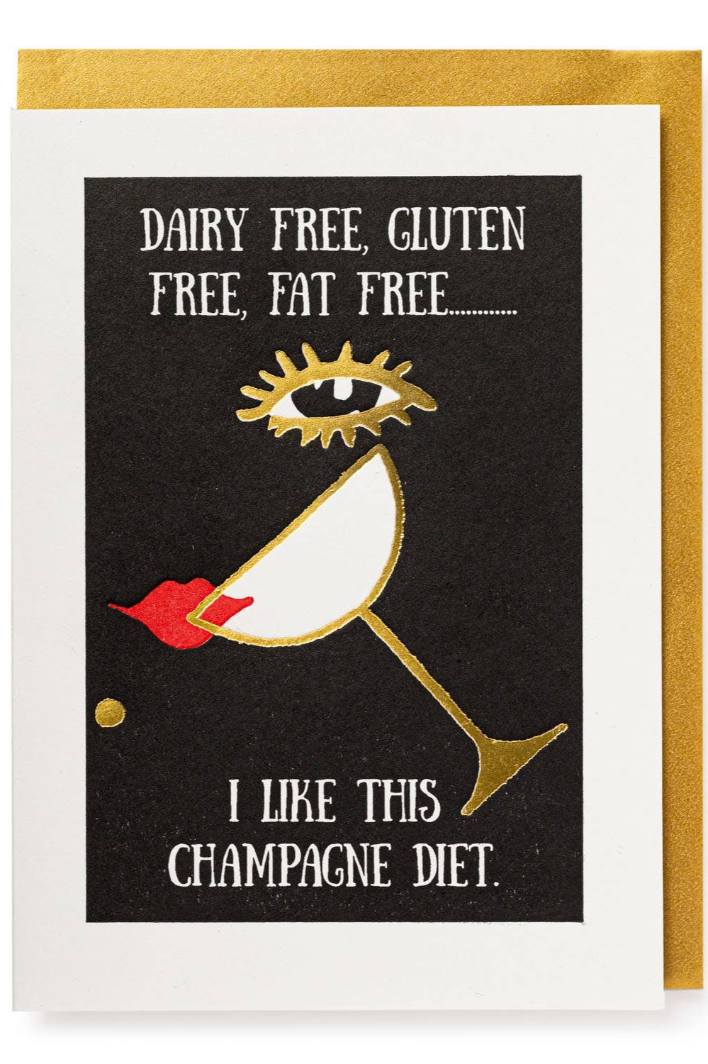 Champagne Diet Greeting Card