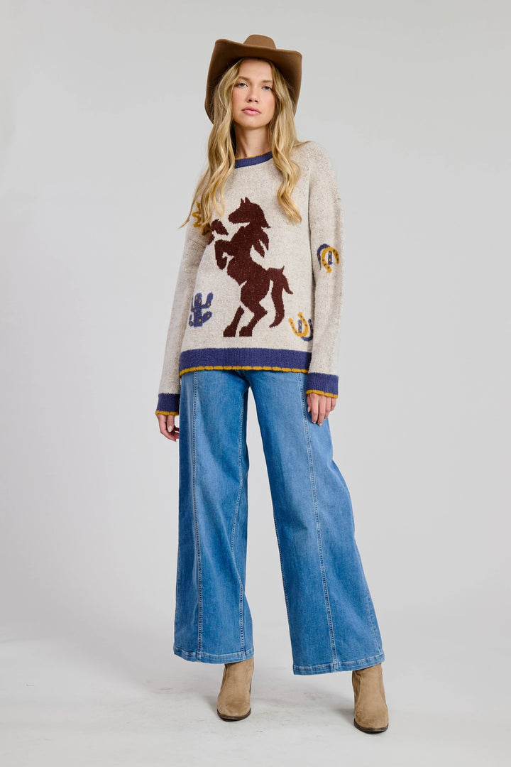 FLAT WHITE | Prairie Ride Sweater Pullover