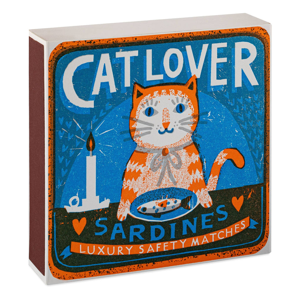 Cat Lover Sardines Square Safety Matches