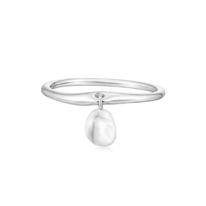 EKLEXIC WAVY RING WITH PEARL