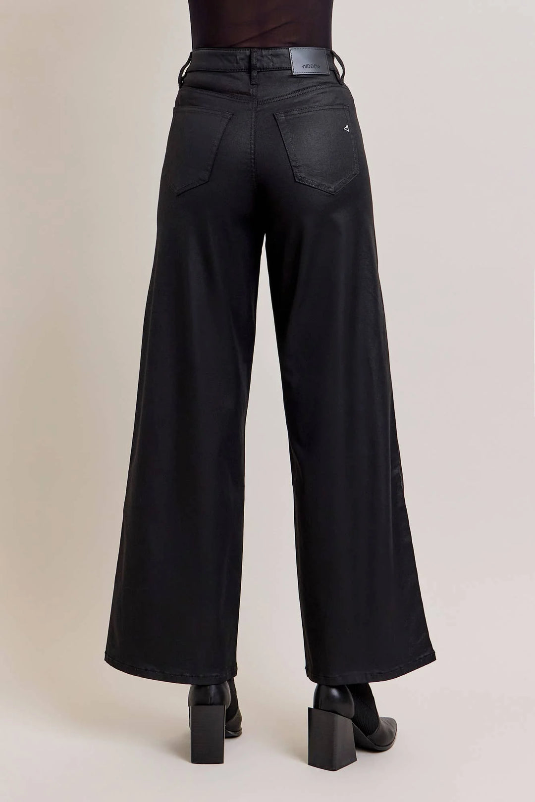 HIDDEN | NORI COATED WIDE LEG JEANS